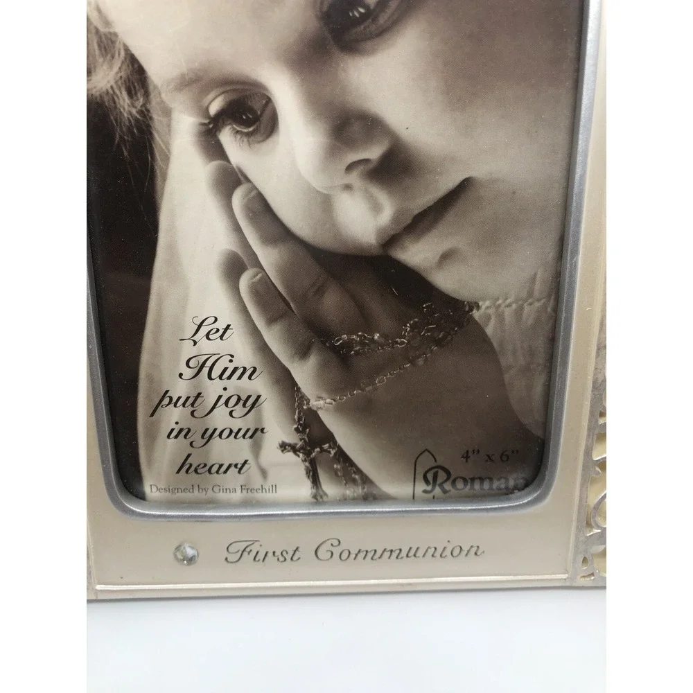 First Communion Picture Frame/RR Roman Boy's or Girl's First Communion Gift 4x6